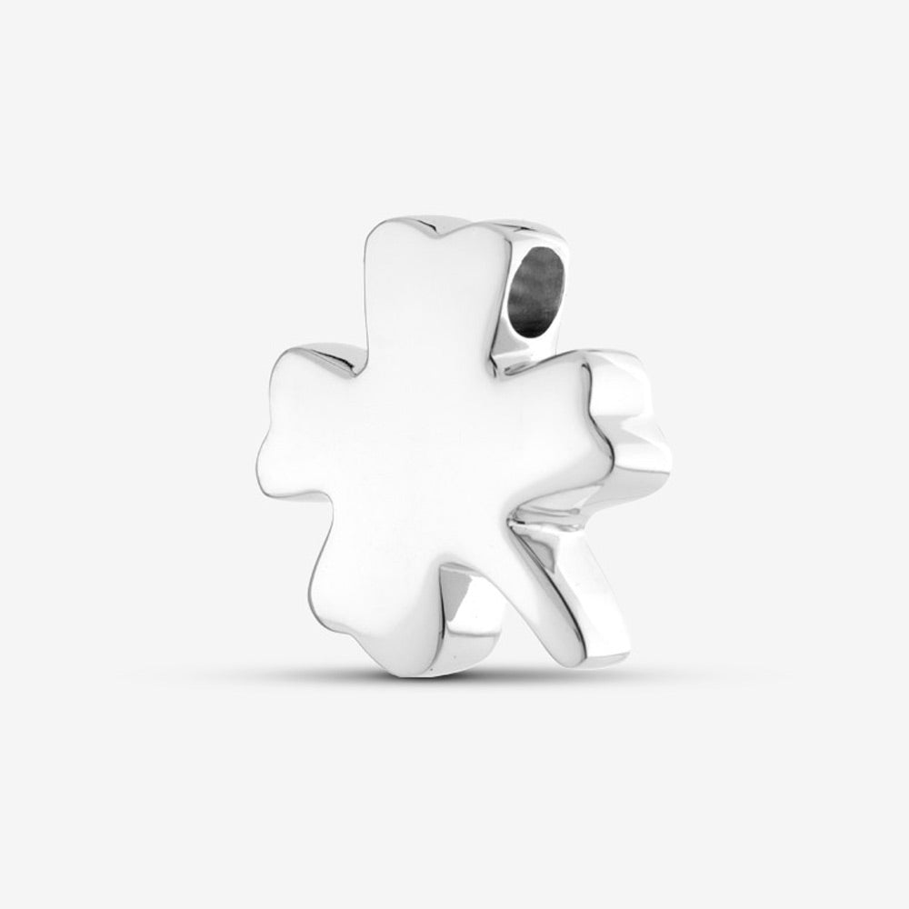 Self fill Four leaf Clover Memorial Ashes Pendant in Silver