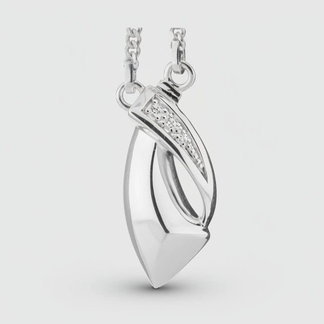 Self fill Harmony Memorial Ashes Pendant in Silver