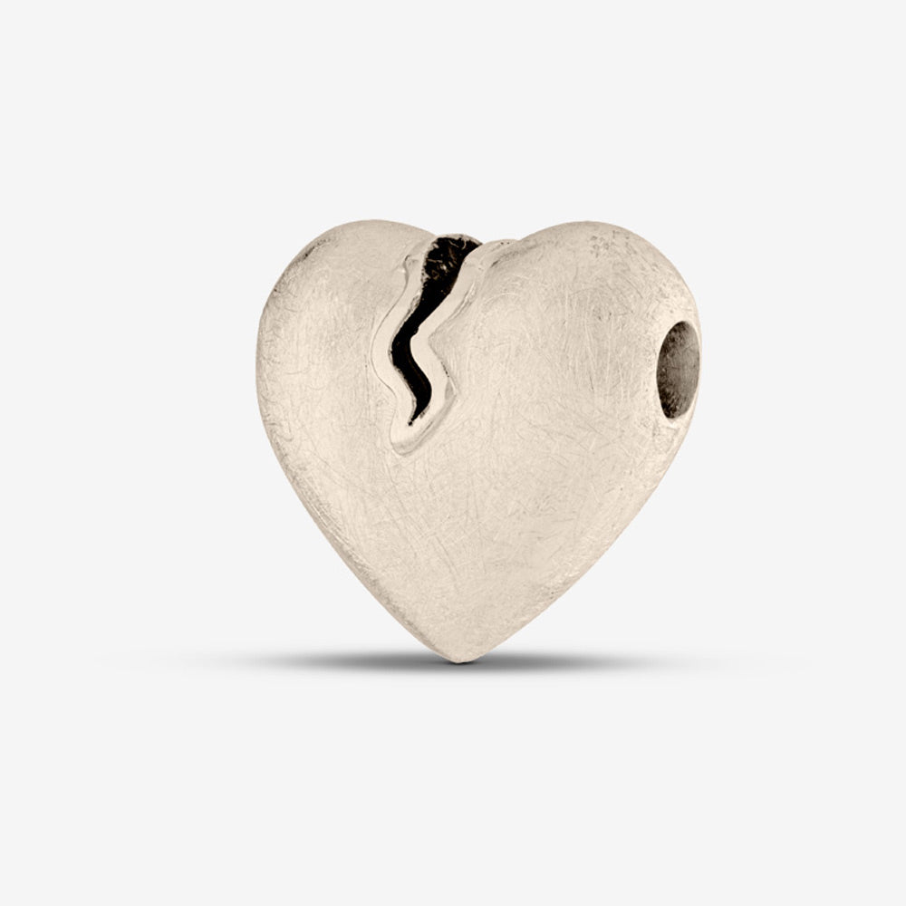 Self fill Heartbreak Memorial Ashes Pendant in White Gold