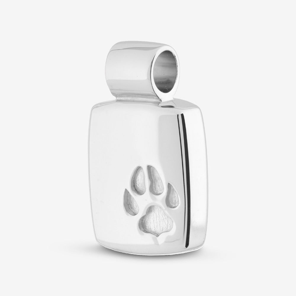 Self fill Paw Memorial Ashes Pendant in Silver