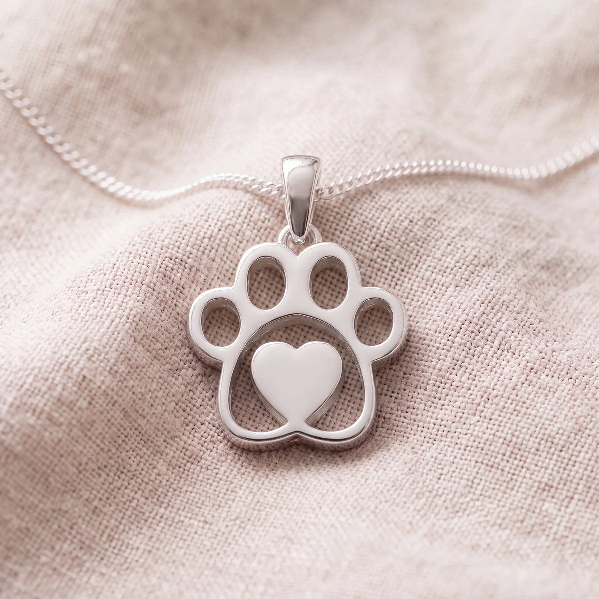 Self-fill-Pawprint-Heart-Pet-Memorial-Ashes-Pendant-On-Linen