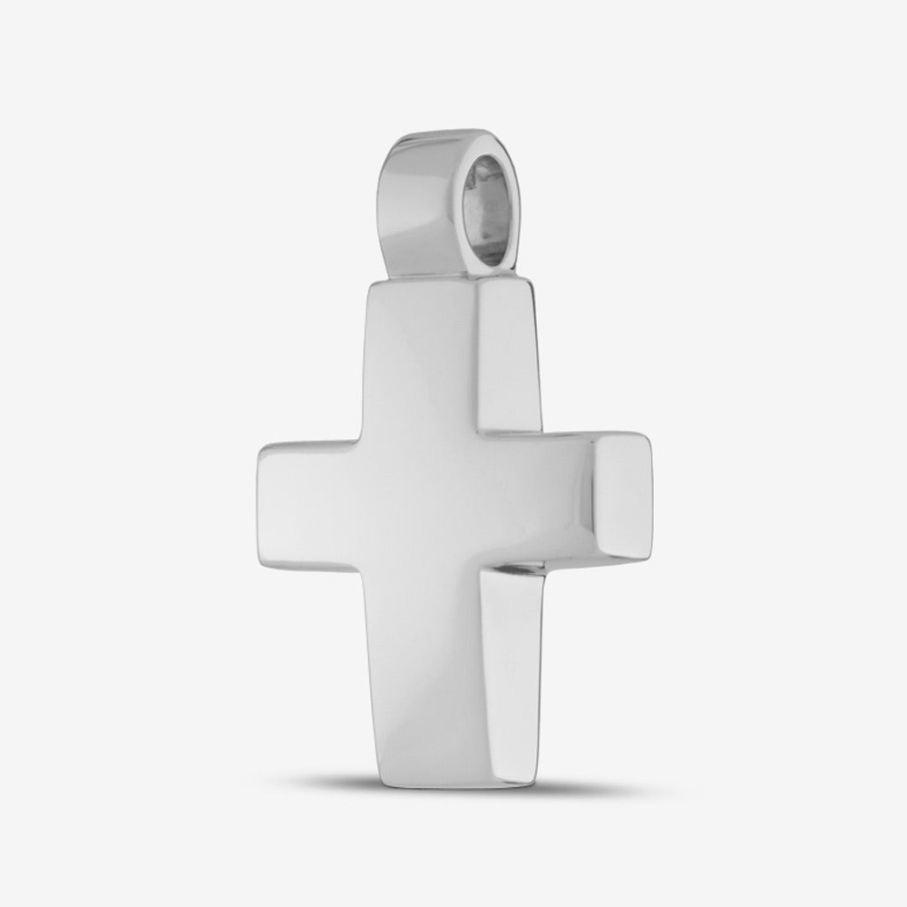 Self fill Remembrance Cross Memorial Ashes Pendant in Silver