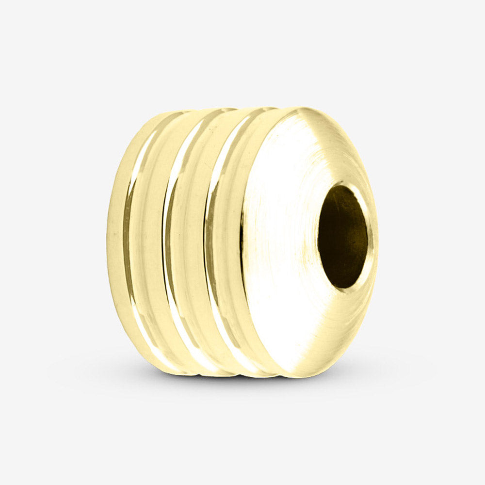 Self fill Round Enchant Memorial Ashes Charm Bead in Gold