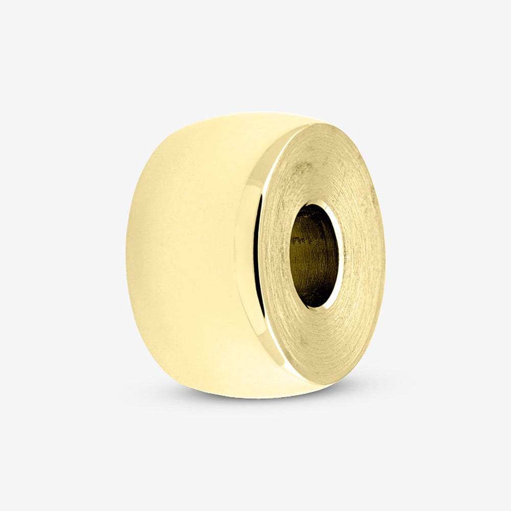 Self fill Round Harmony Memorial Ashes Charm Bead in Gold