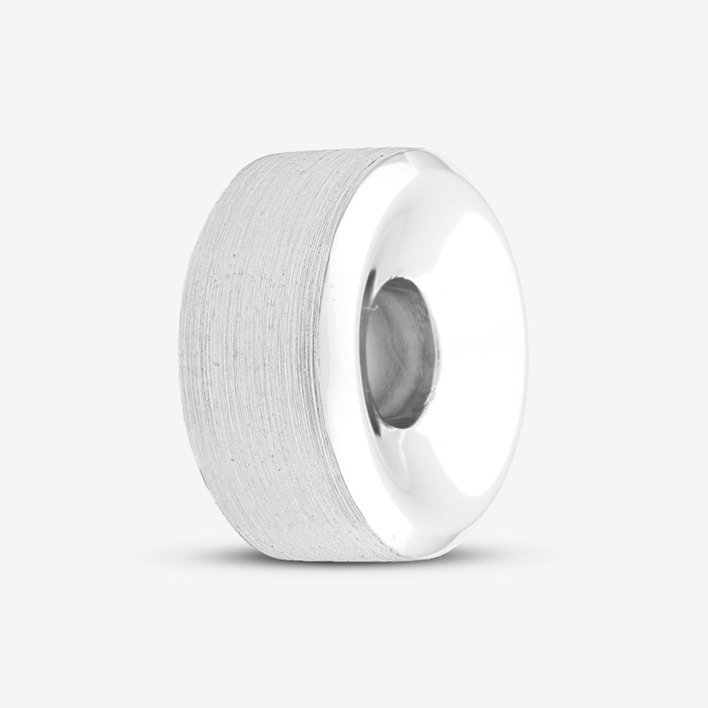 Self fill Round Serenity Memorial Ashes Charm Bead in Silver