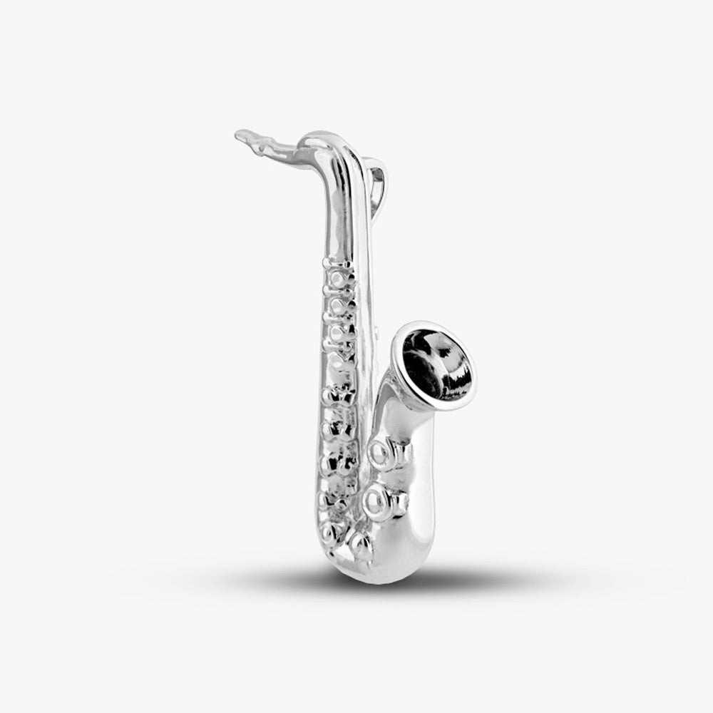 Self fill Saxophone Memorial Ashes Pendant in Silver