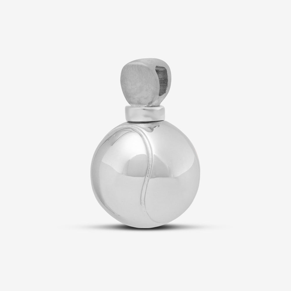 Self fill Tennis Ball Memorial Ashes Pendant in Silver