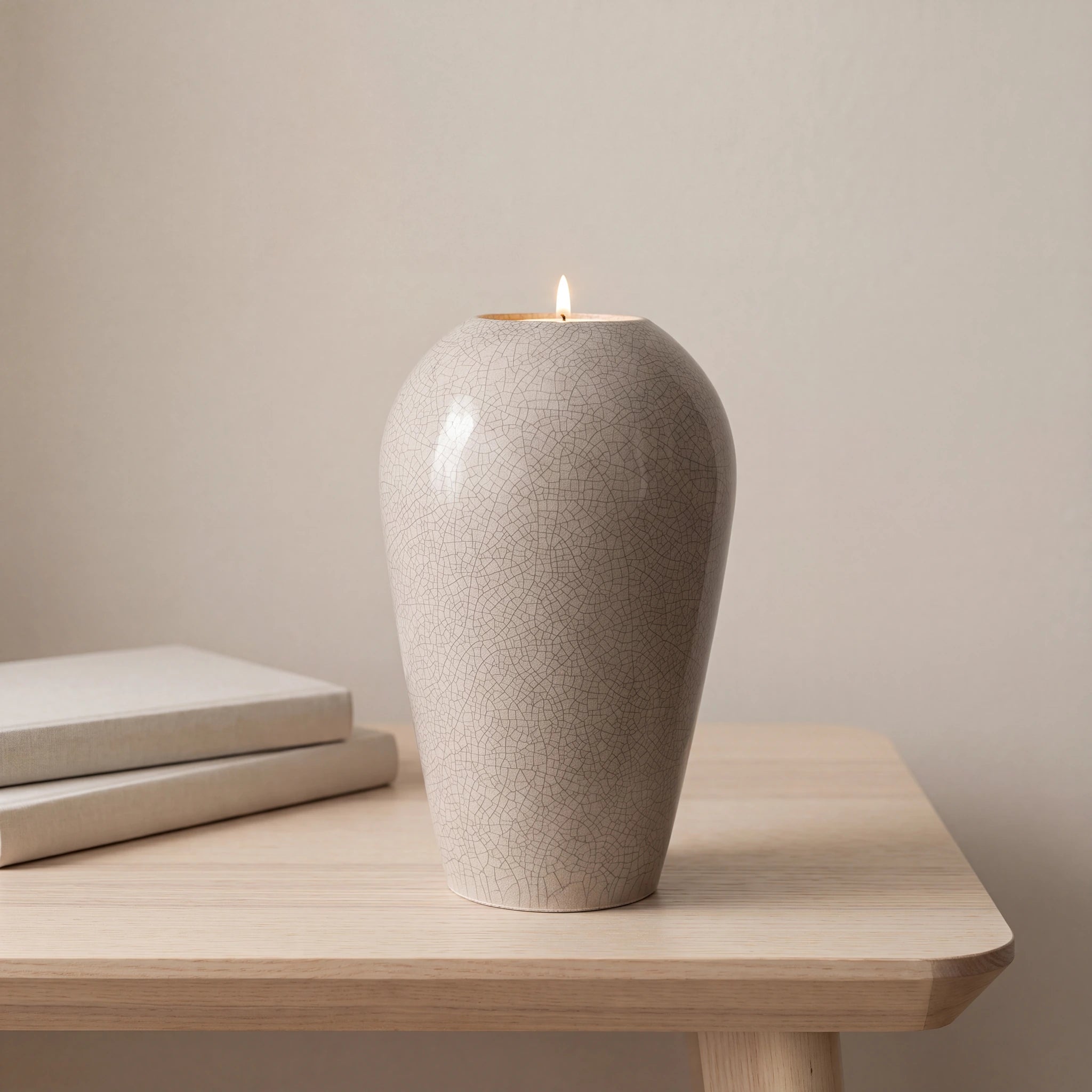 Serenity Adult Cremation Urn for Ashes in Crackle Glaze