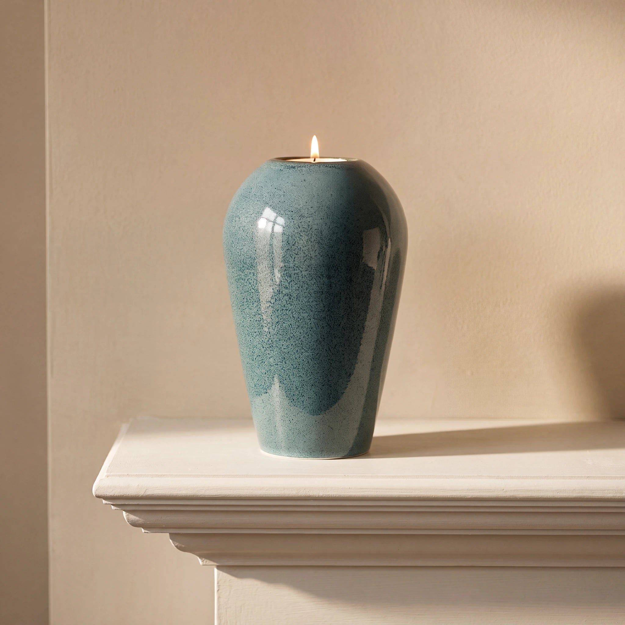 Serenity Adult Cremation Urn for Ashes in Oily Blue Melange