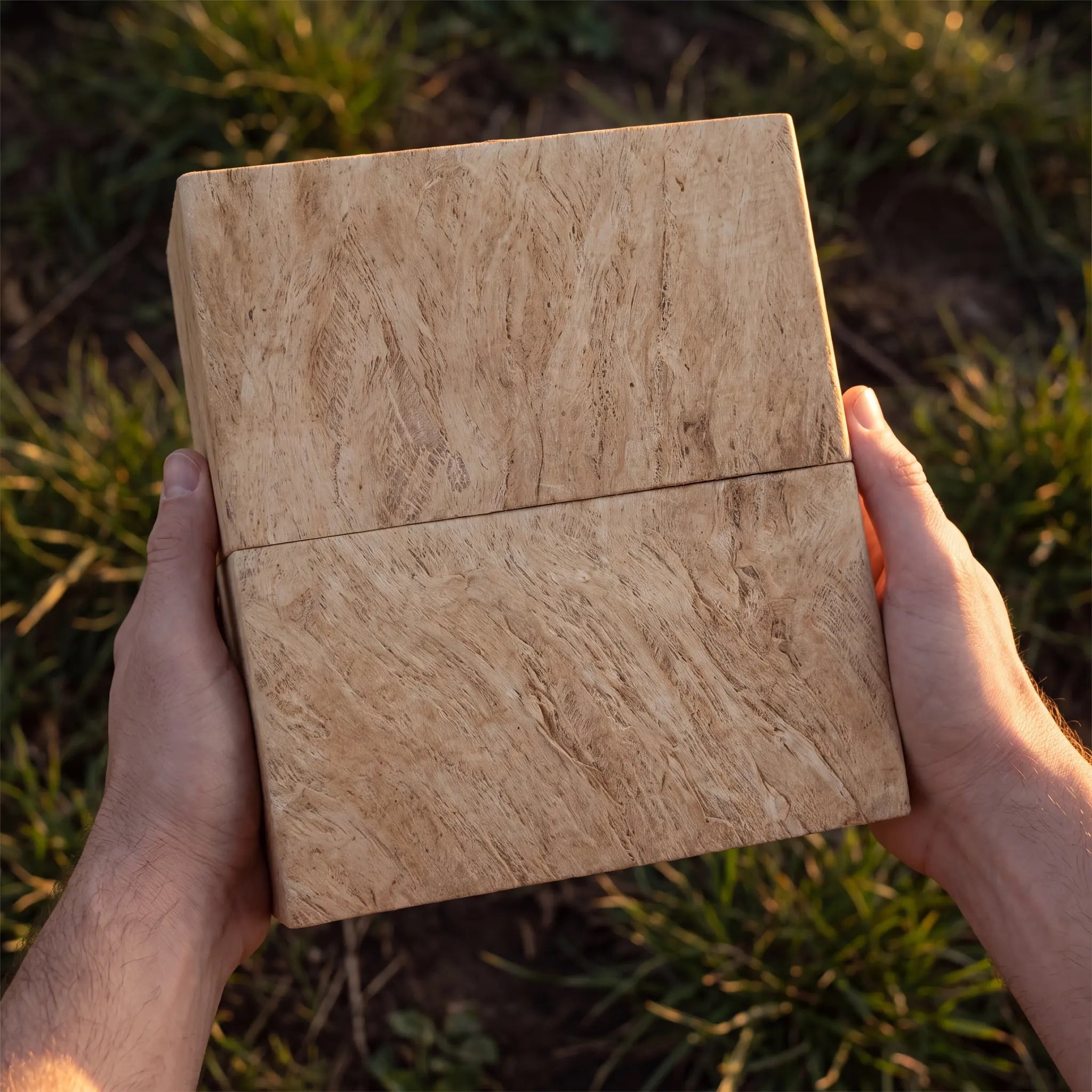 Simplicity Earthurn Biodegradable Urn for Ashes in Wood-Grain - Adult