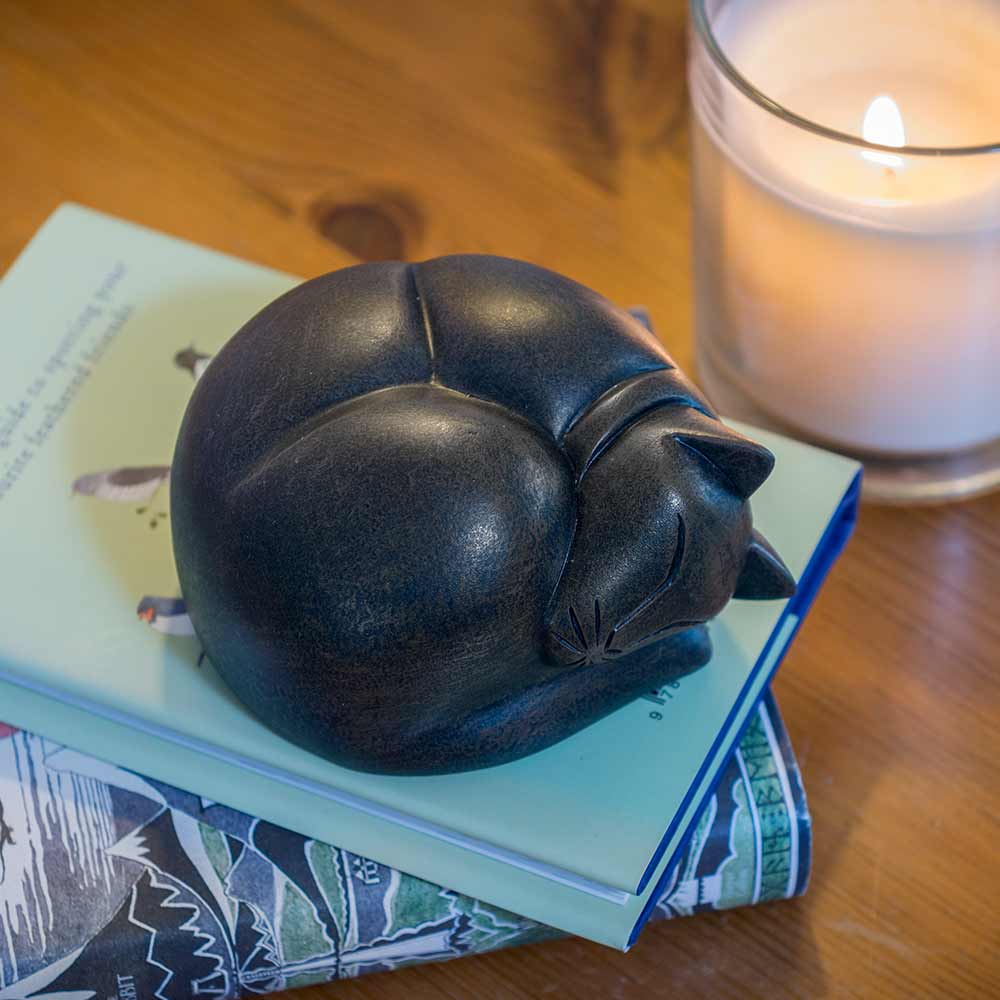 Sleeping Cat Keepsake Urn