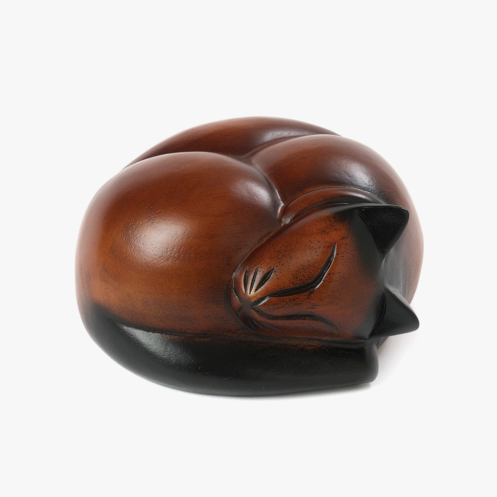 Sleeping Cat Urn for Ashes - Brown Colourpoint