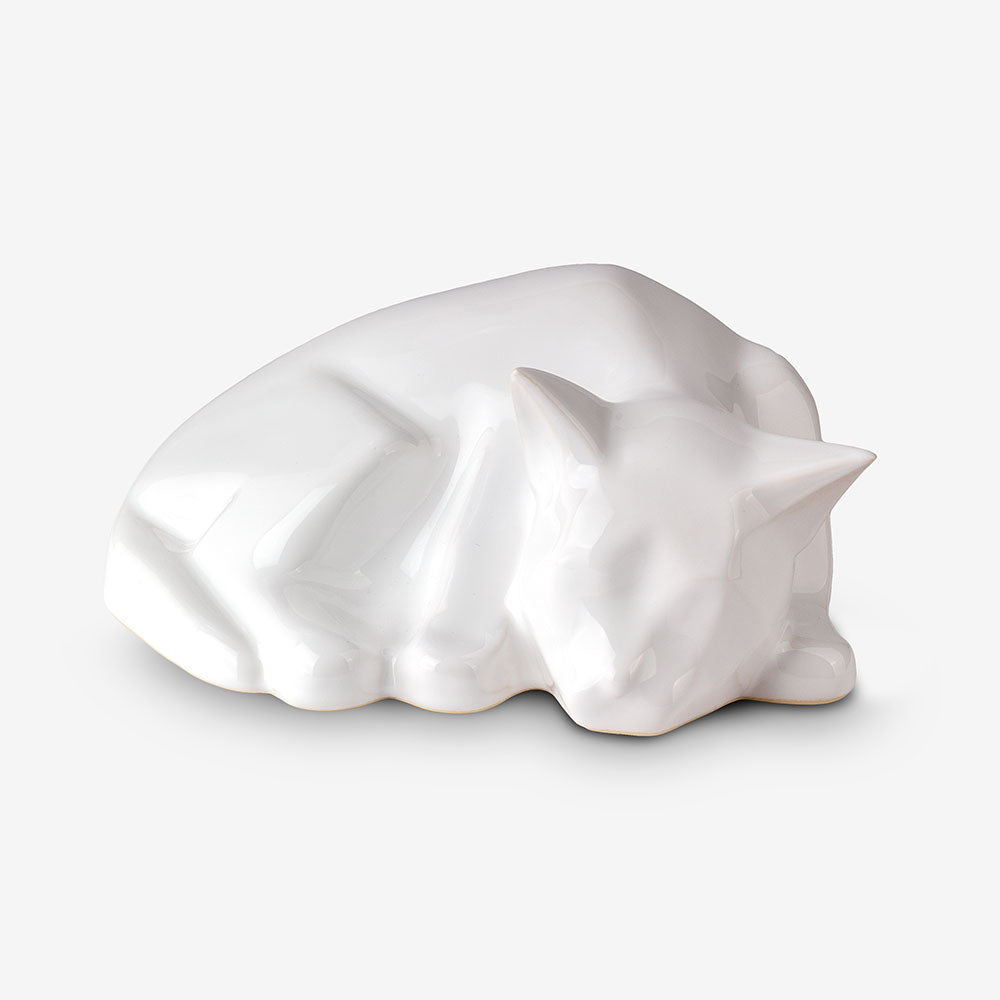 Sleeping Urn for Ashes in Glossy White