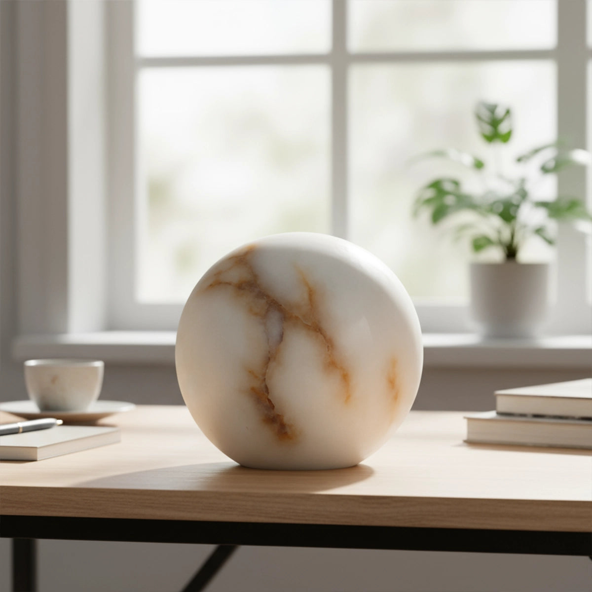 Stone Ball Adult Cremation Urn for Ashes