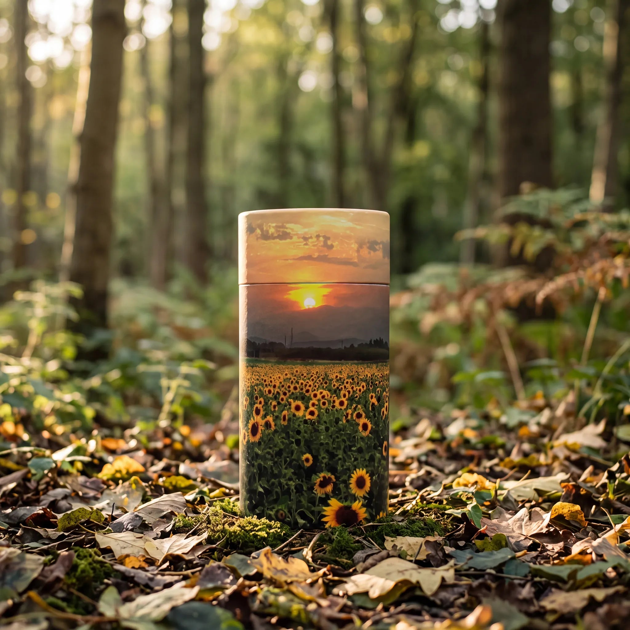 Sunflower-Fields-Eco-Friendly-Scattering-Tube-for-Ashes-Mini-In-the-Woods
