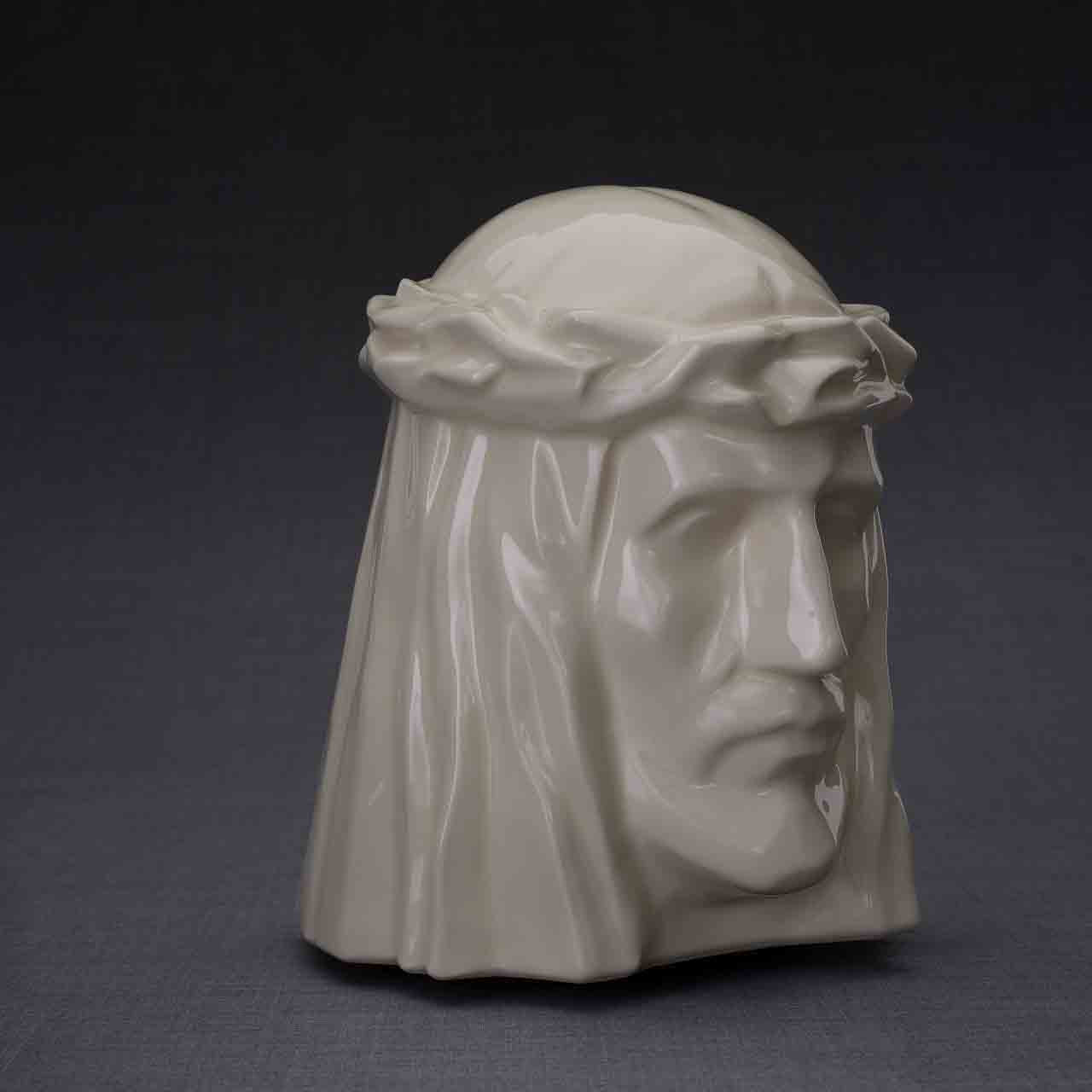 The Christ Adult Cremation Urn for Ashes in Cream