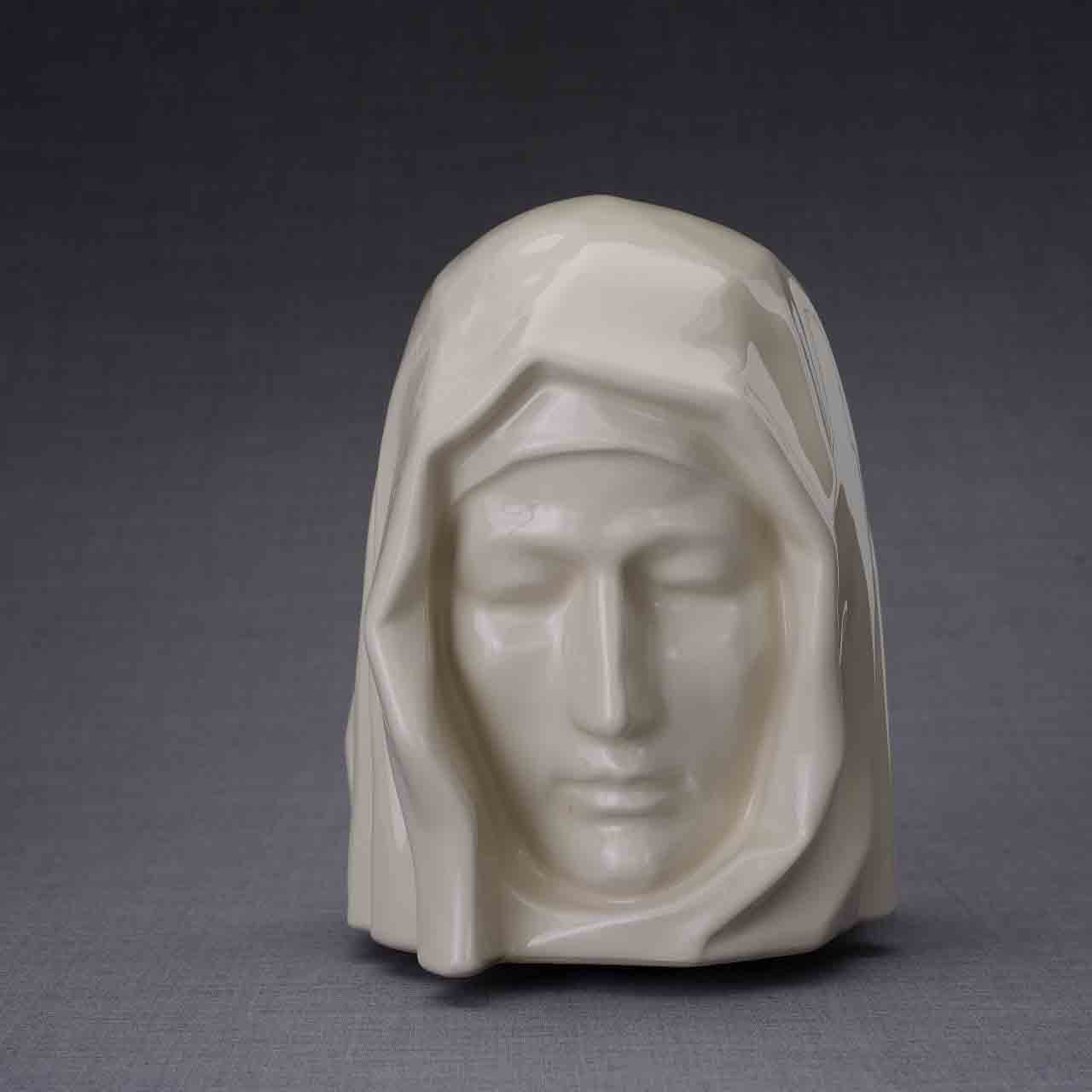 The Holy Mother Adult Cremation Urn for Ashes in Cream