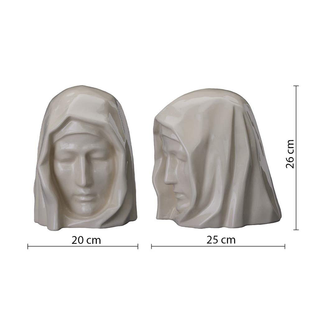 The Holy Mother Adult Cremation Urn for Ashes in Cream