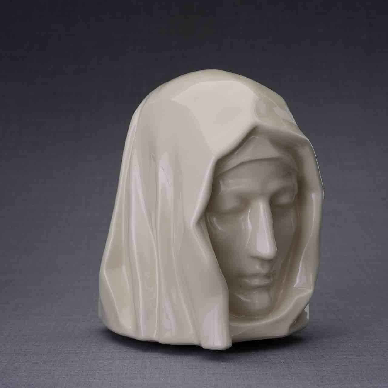 The Holy Mother Adult Cremation Urn for Ashes in Cream