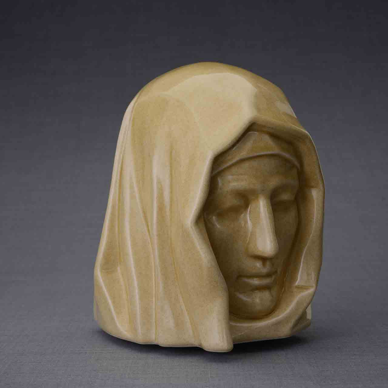 The Holy Mother Adult Cremation Urn for Ashes in Light Sand