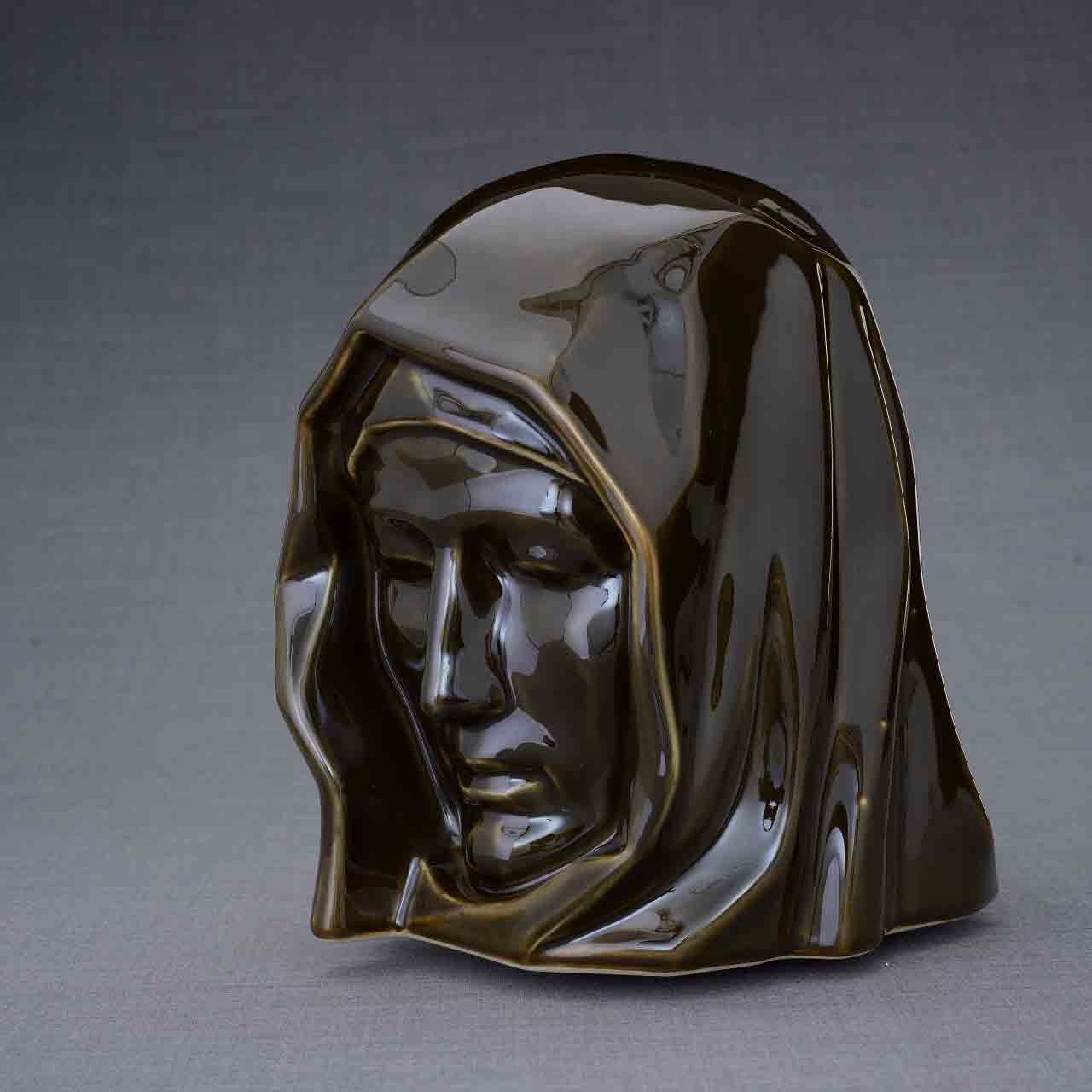 The Holy Mother Adult Cremation Urn for Ashes in Oily Brown