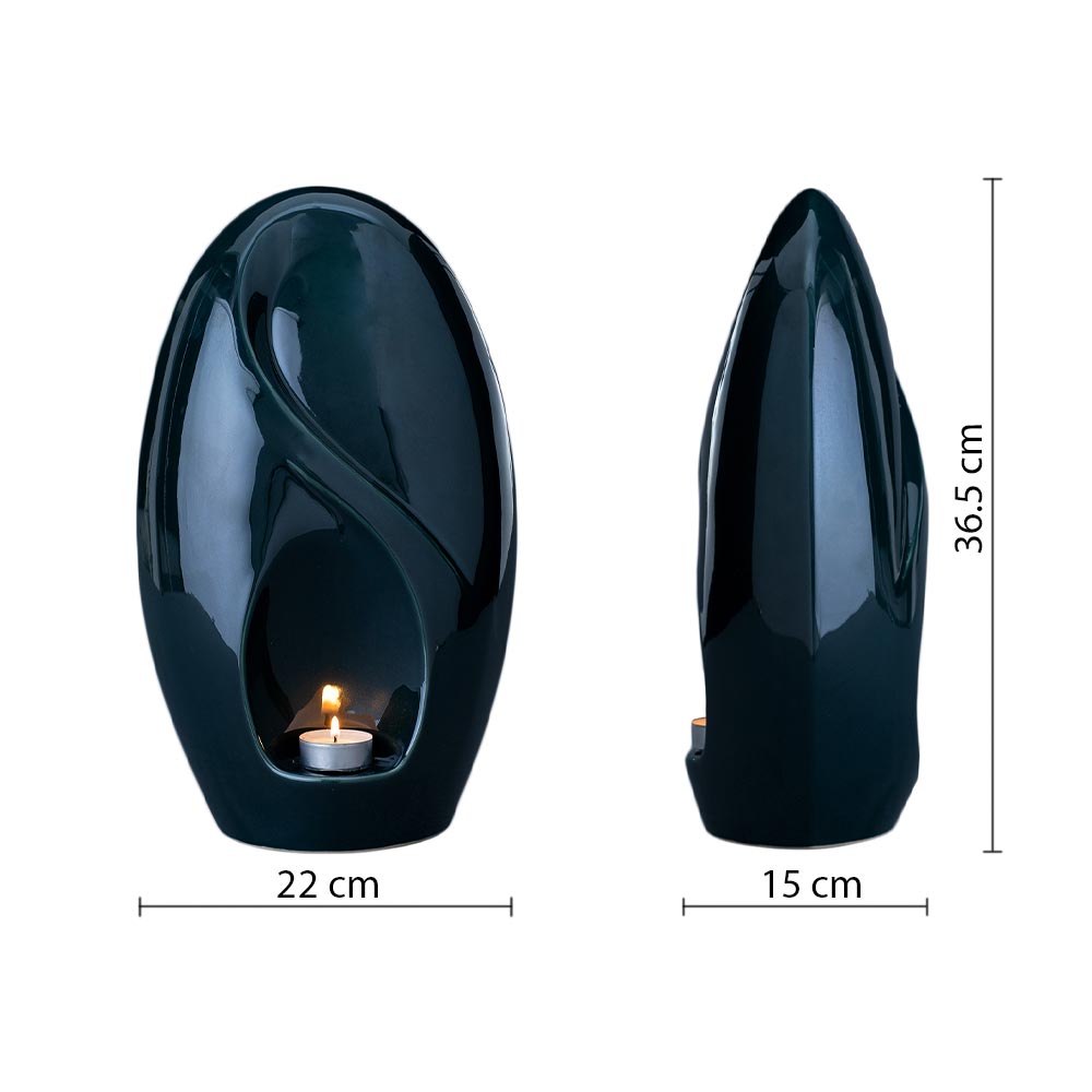 The Infinity Cremation Urn for Ashes in Green Dimensions