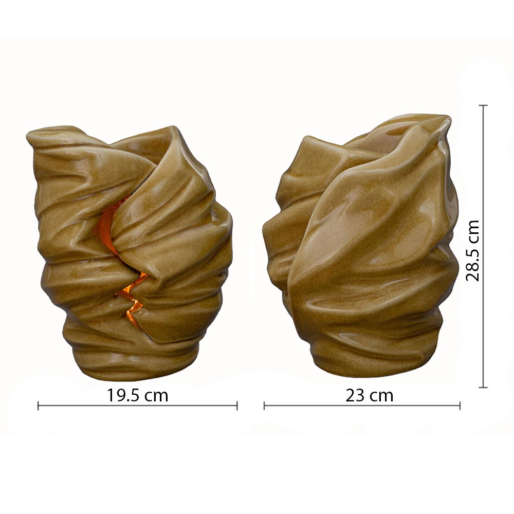 The Light Cremation Urn for Ashes in Dark Sand Dimensions