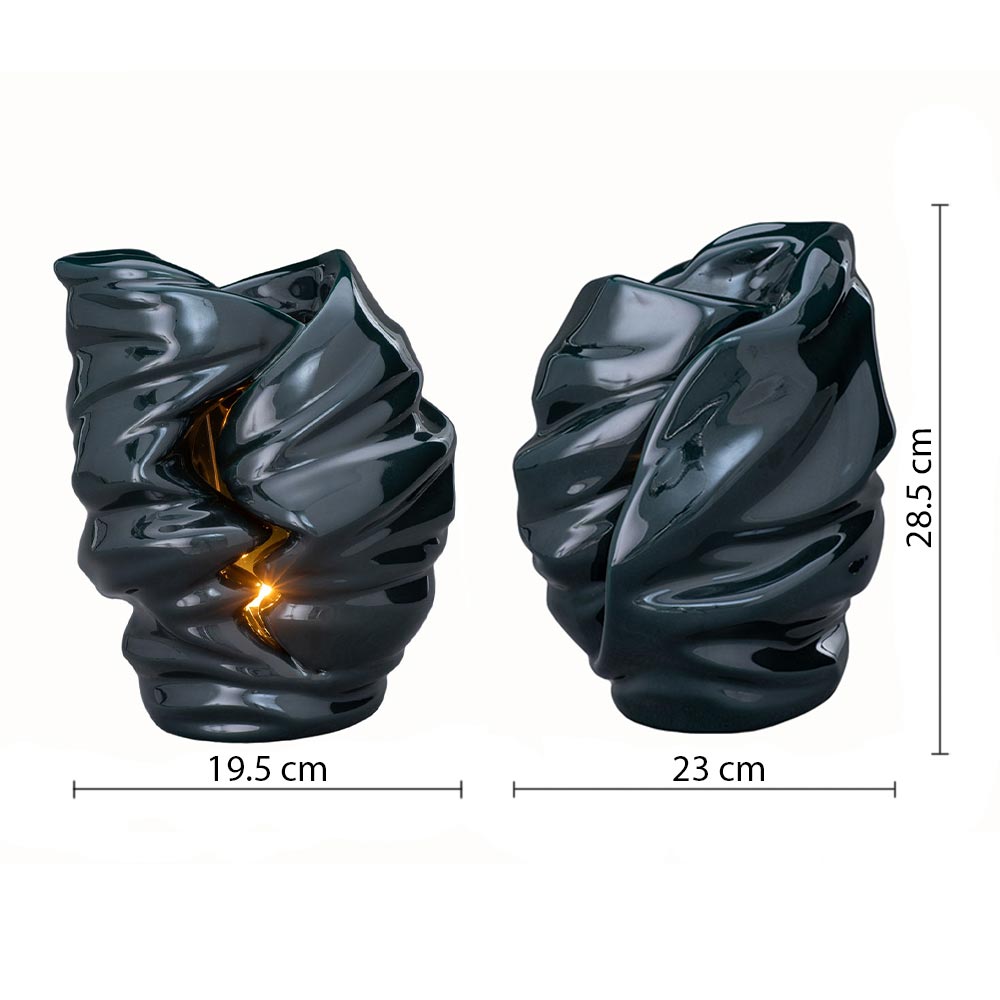 The Light Cremation Urn for Ashes in Green Dimensions
