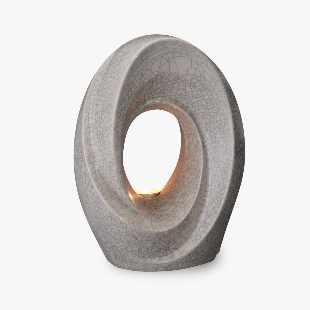 The Passage Adult Cremation Urn for Ashes in Crackle Glaze