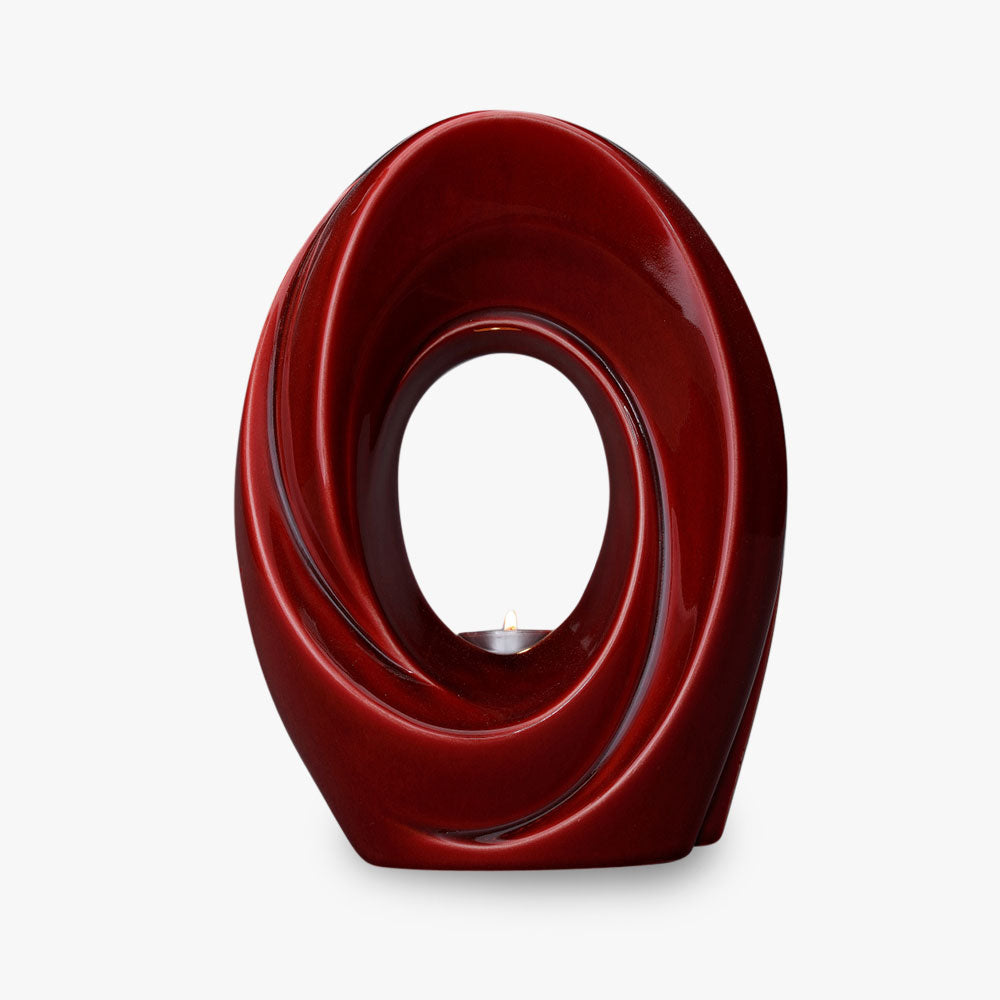 The Passage Adult Cremation Urn for Ashes in Red