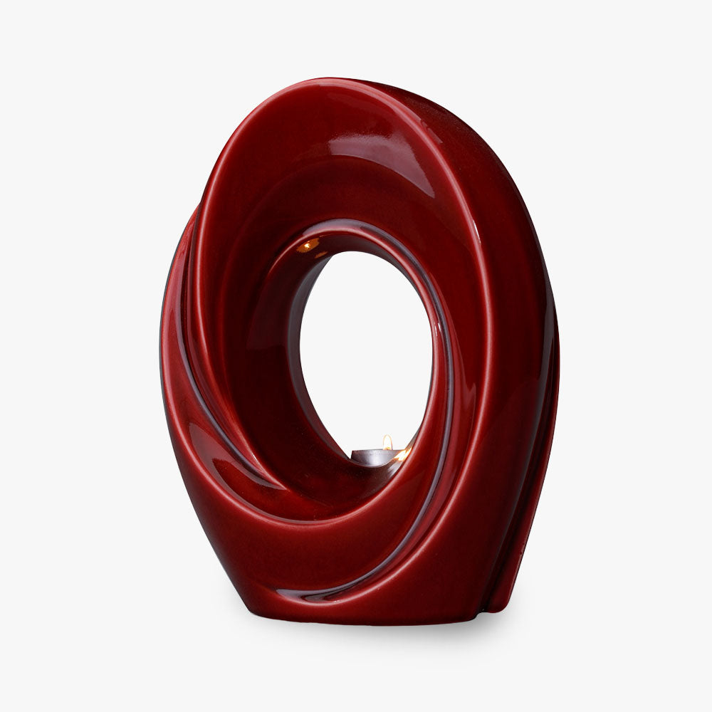 The Passage Adult Cremation Urn for Ashes in Red