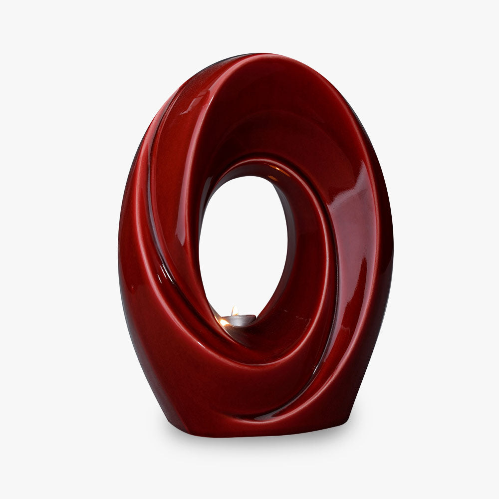 The Passage Adult Cremation Urn for Ashes in Red