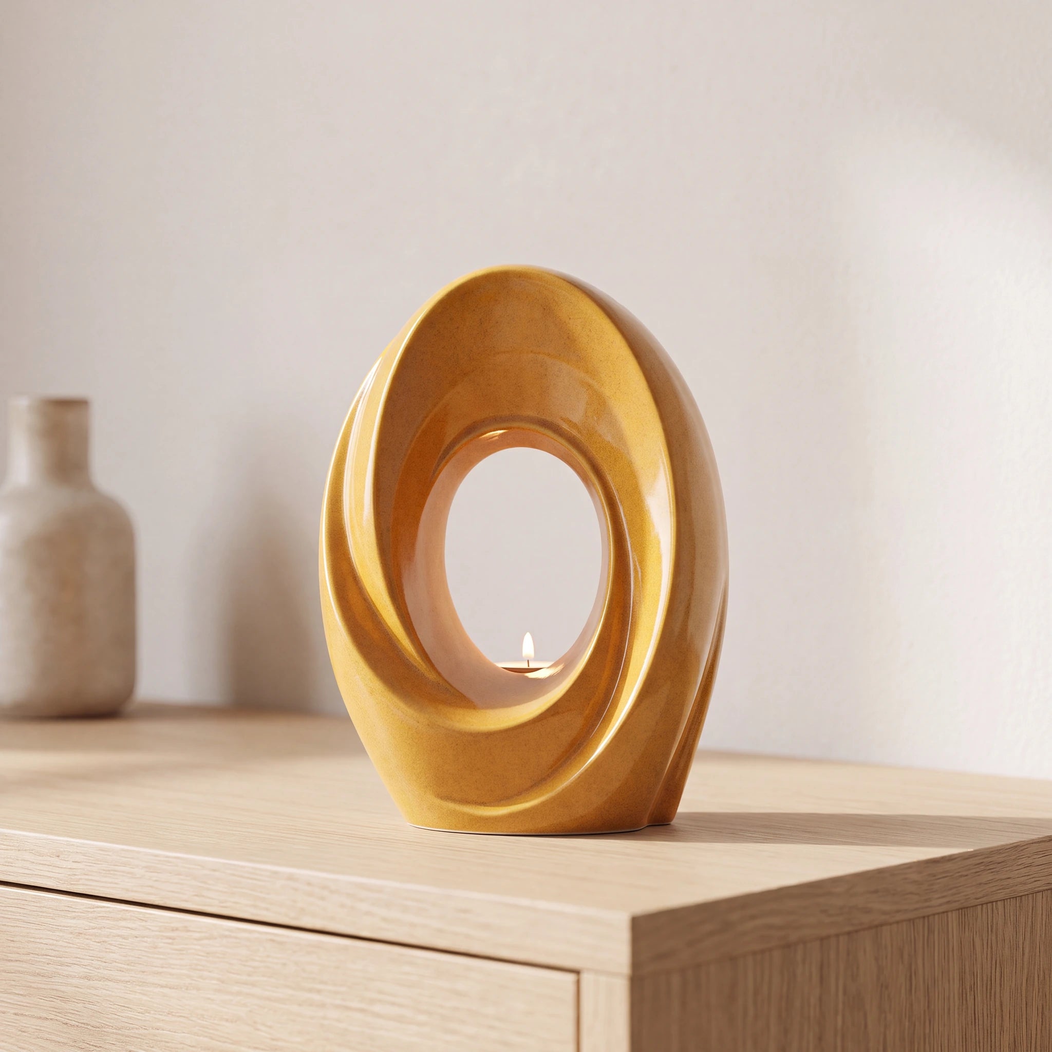 The Passage Adult Cremation Urn for Ashes in Amber