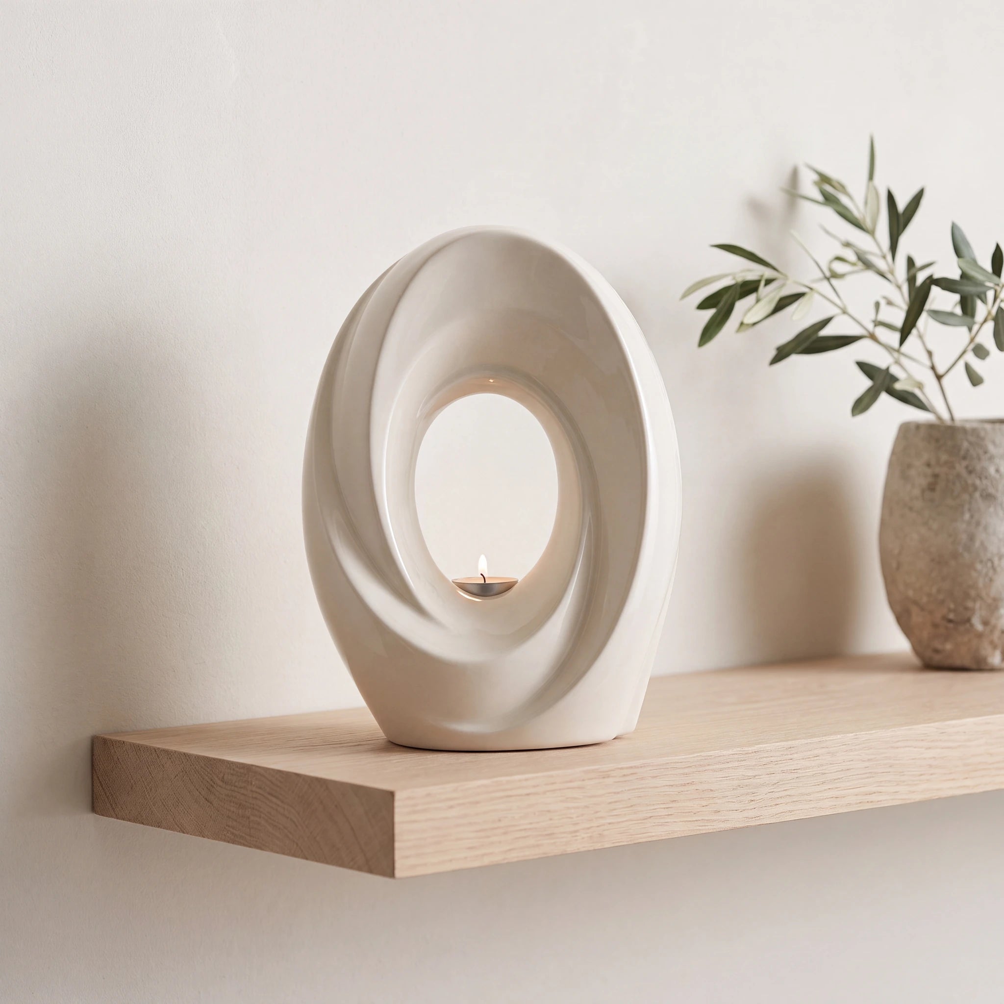 The Passage Adult Cremation Urn for Ashes in Cream