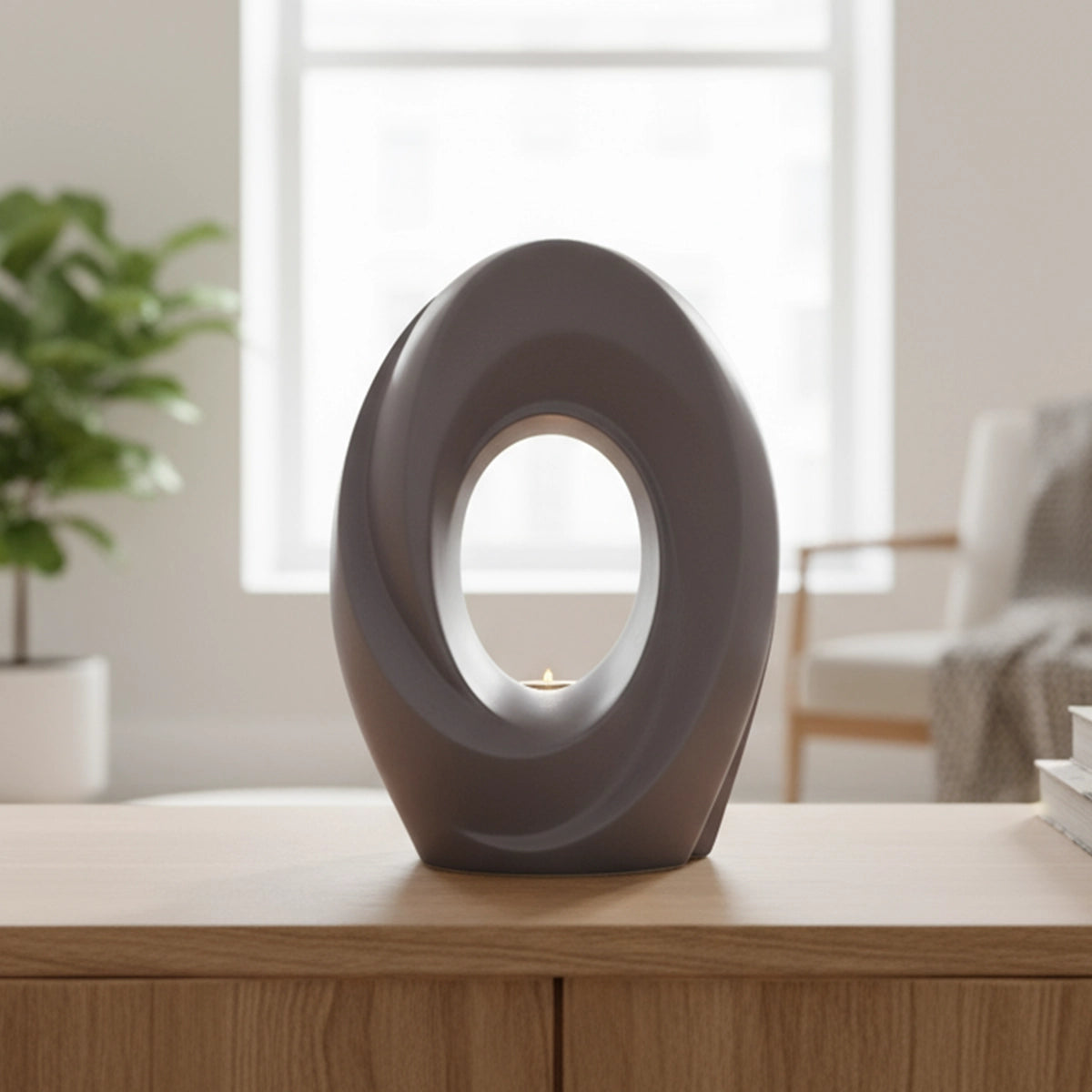 The Passage Adult Cremation Urn for Ashes in Matte Grey