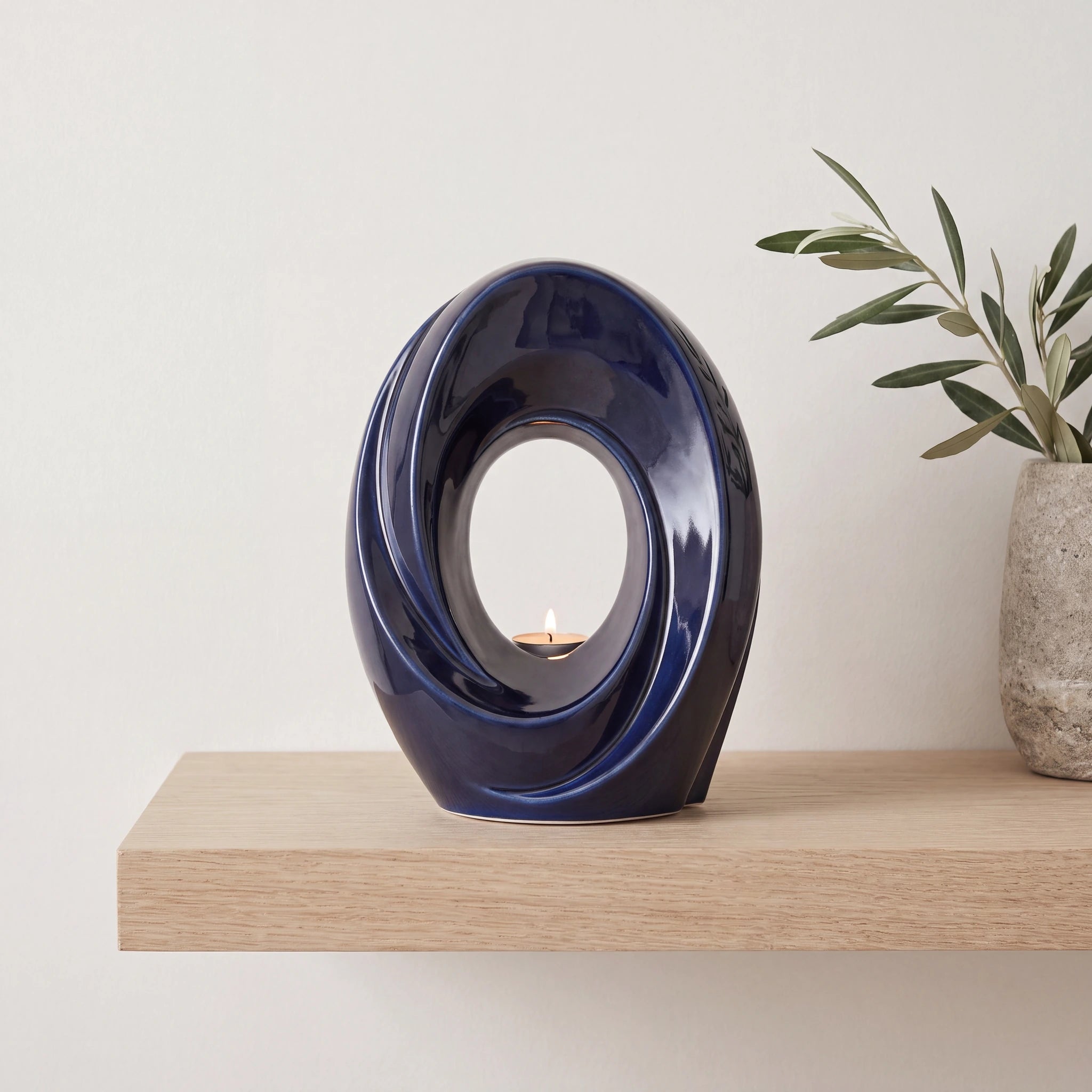 The Passage Adult Cremation Urn for Ashes in Metallic Blue