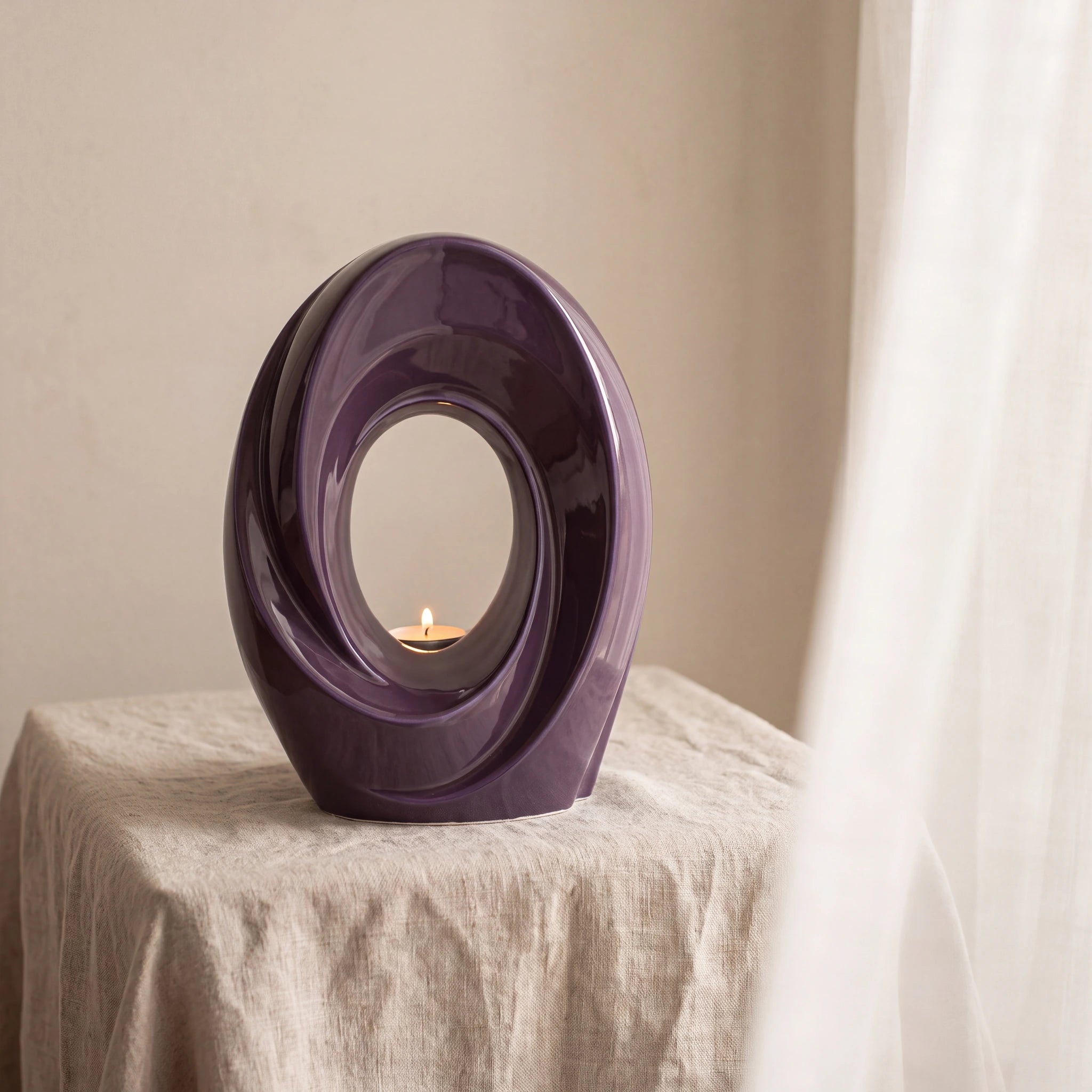 The Passage Adult Cremation Urn for Ashes in Purple