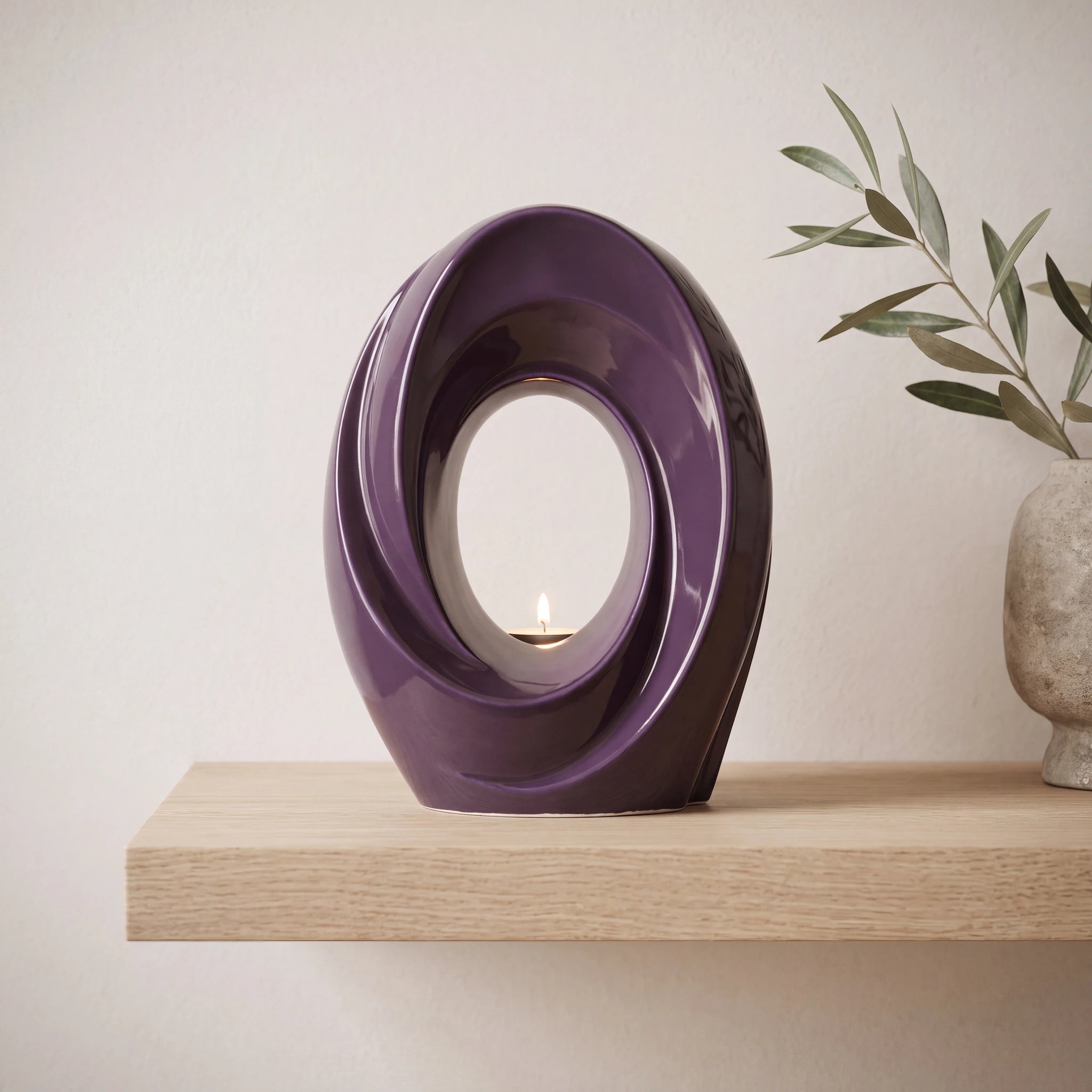 The Passage Adult Cremation Urn for Ashes in Purple