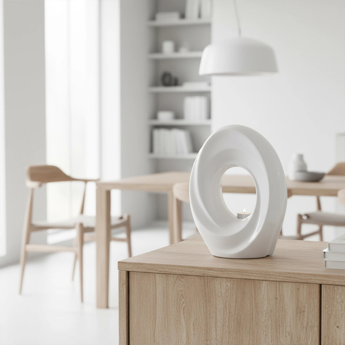 The Passage Adult Cremation Urn for Ashes in White