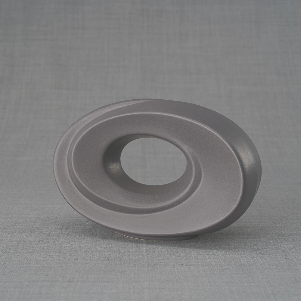 The Passage Ashes Keepsake Urn Matte Grey Left View_jpg
