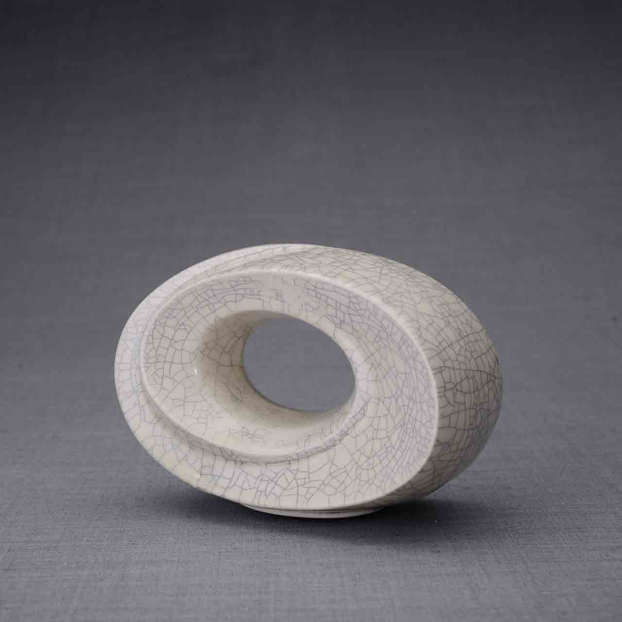 The Passage Ashes Keepsake Urn in Crackle Glaze Dark Background