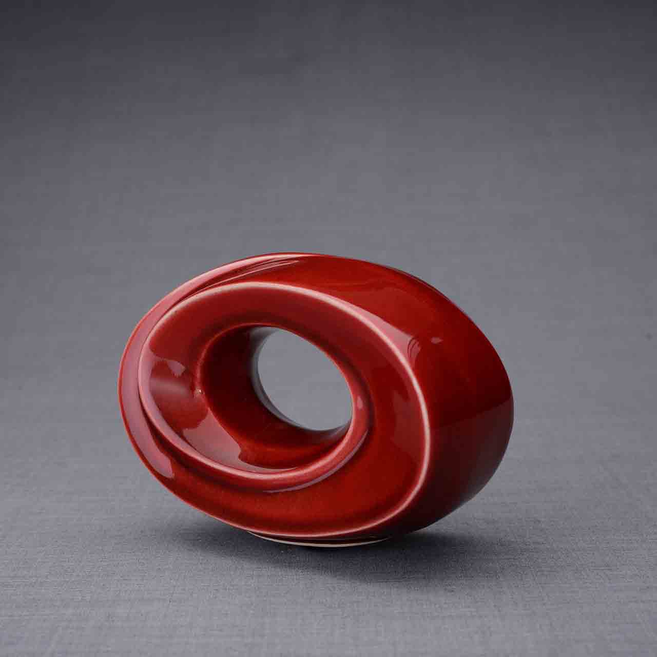 The Passage Ashes Keepsake Urn in Red Dark Background