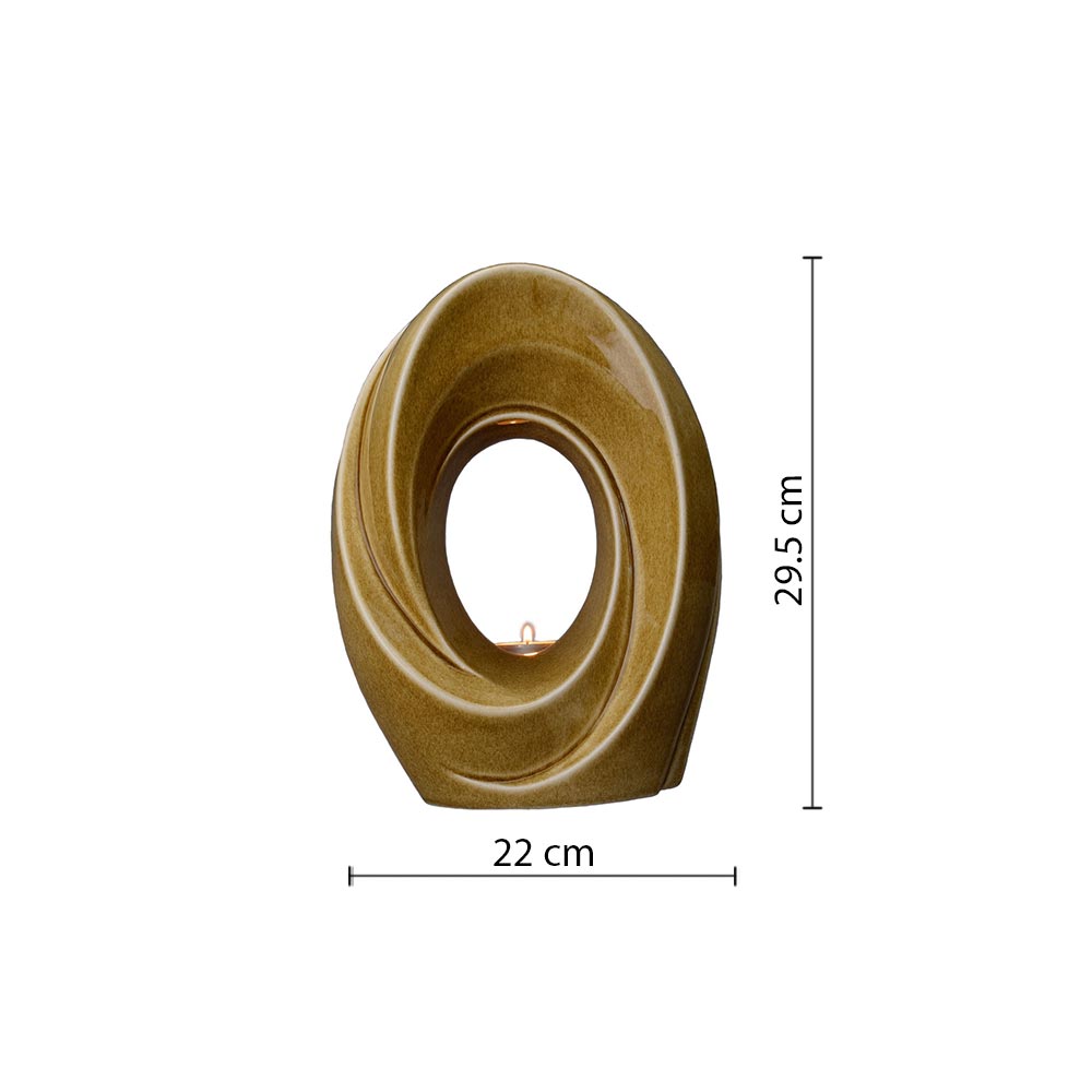 The Passage Cremation Urn for Ashes in Dark Sand Dimensions