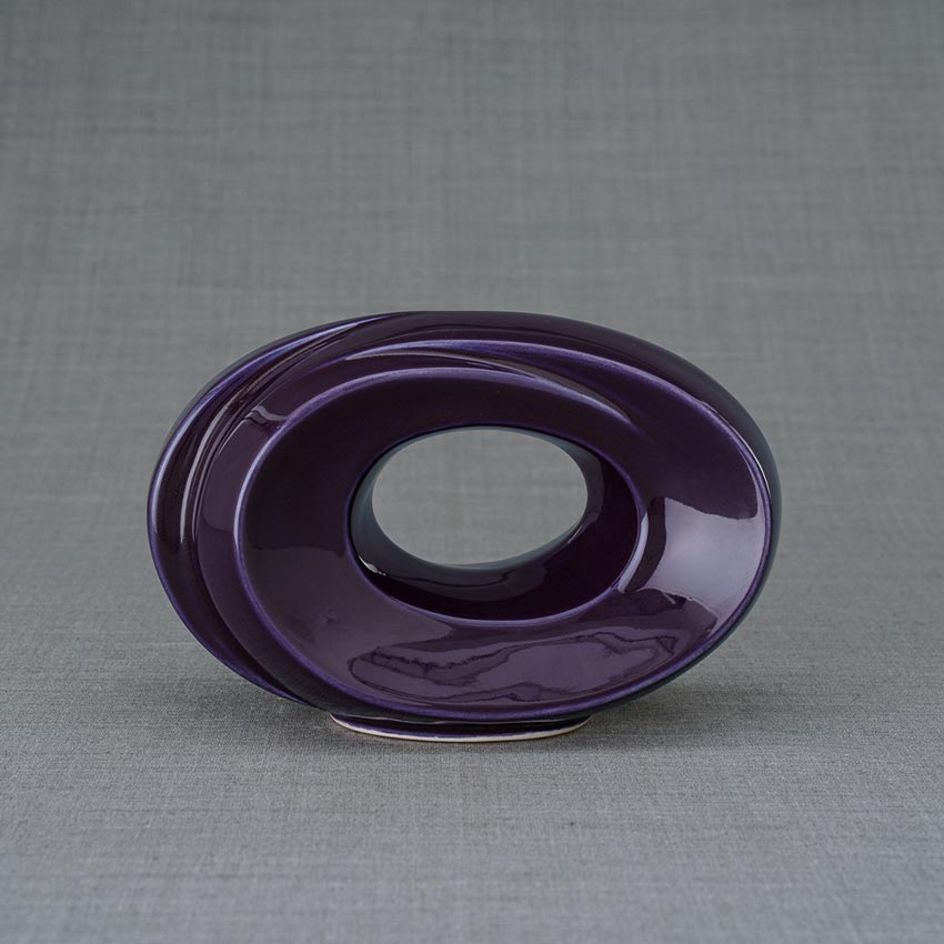 The Passage Small Urn for Ashes Violet Rear View