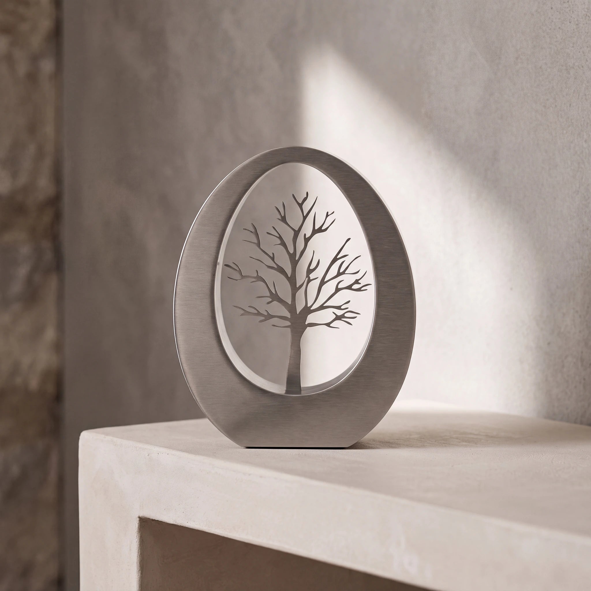 Tree of Life Adult Cremation Urn for Ashes in Stainless Steel