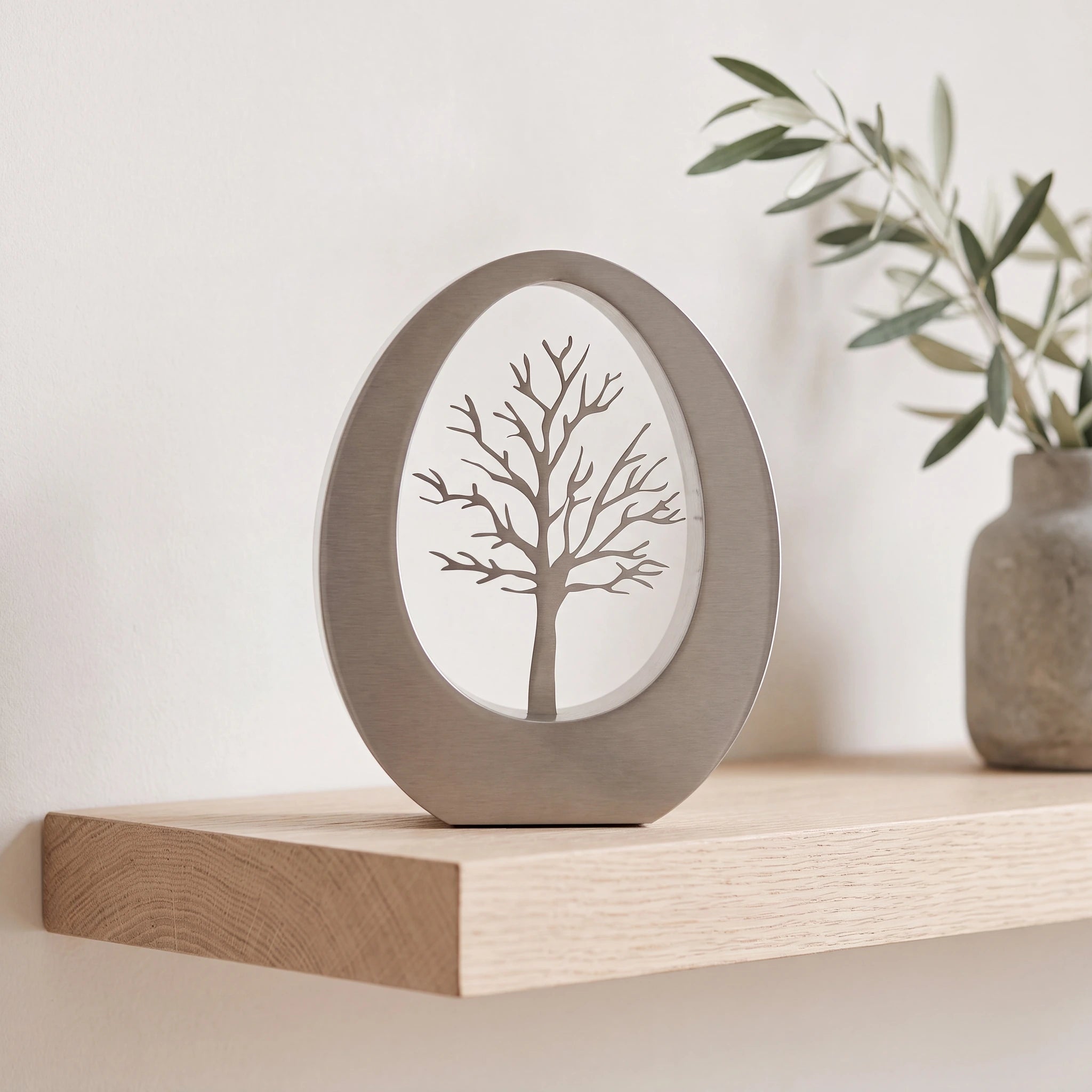 Tree of Life Companion Urns for Two Adults in Stainless Steel