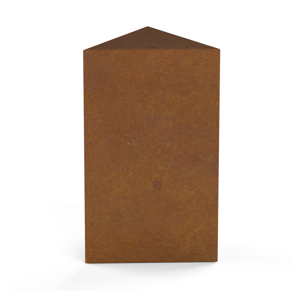Trigon Medium Urn for Ashes in Corten Steel