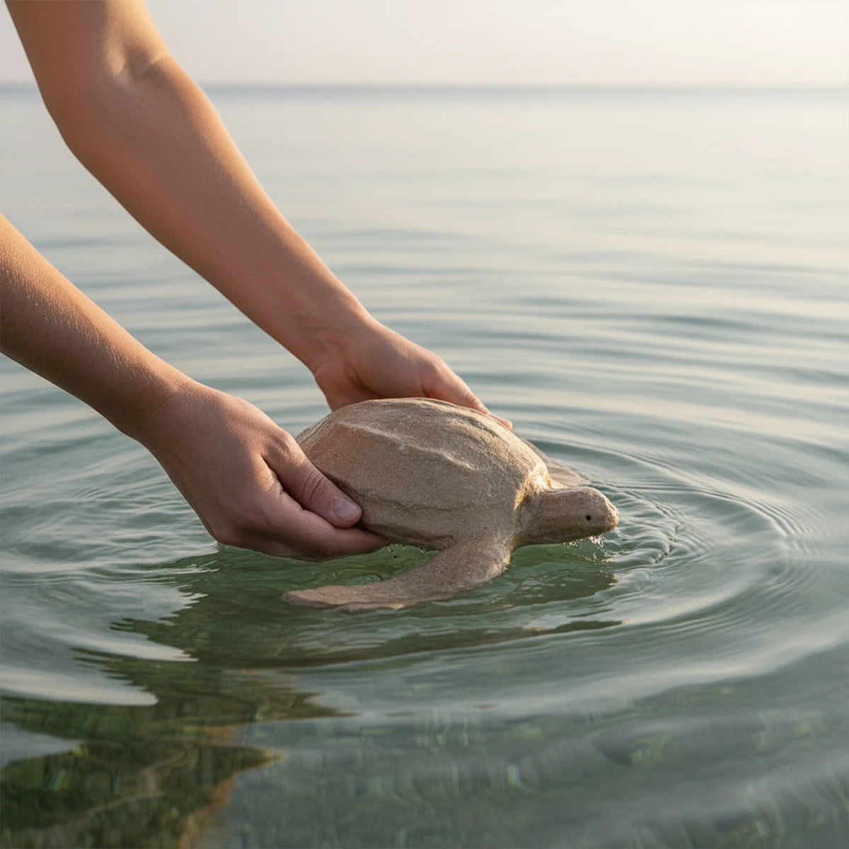 Turtle Biodegradable Water Urn for Ashes - Mini