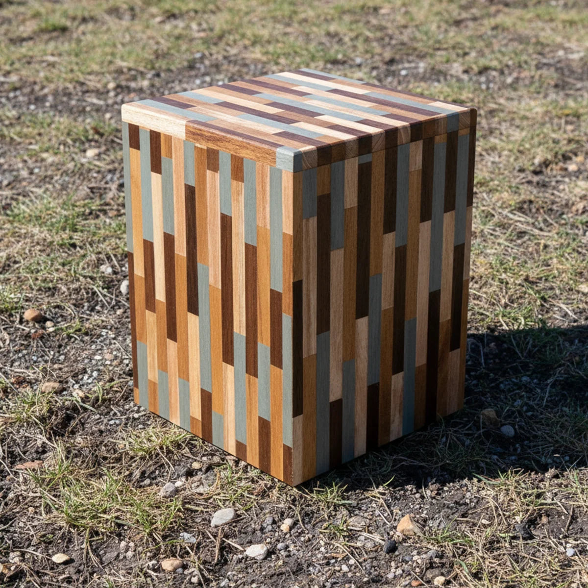 Eco-friendly Vertical Wooden Adult Urn for Ashes