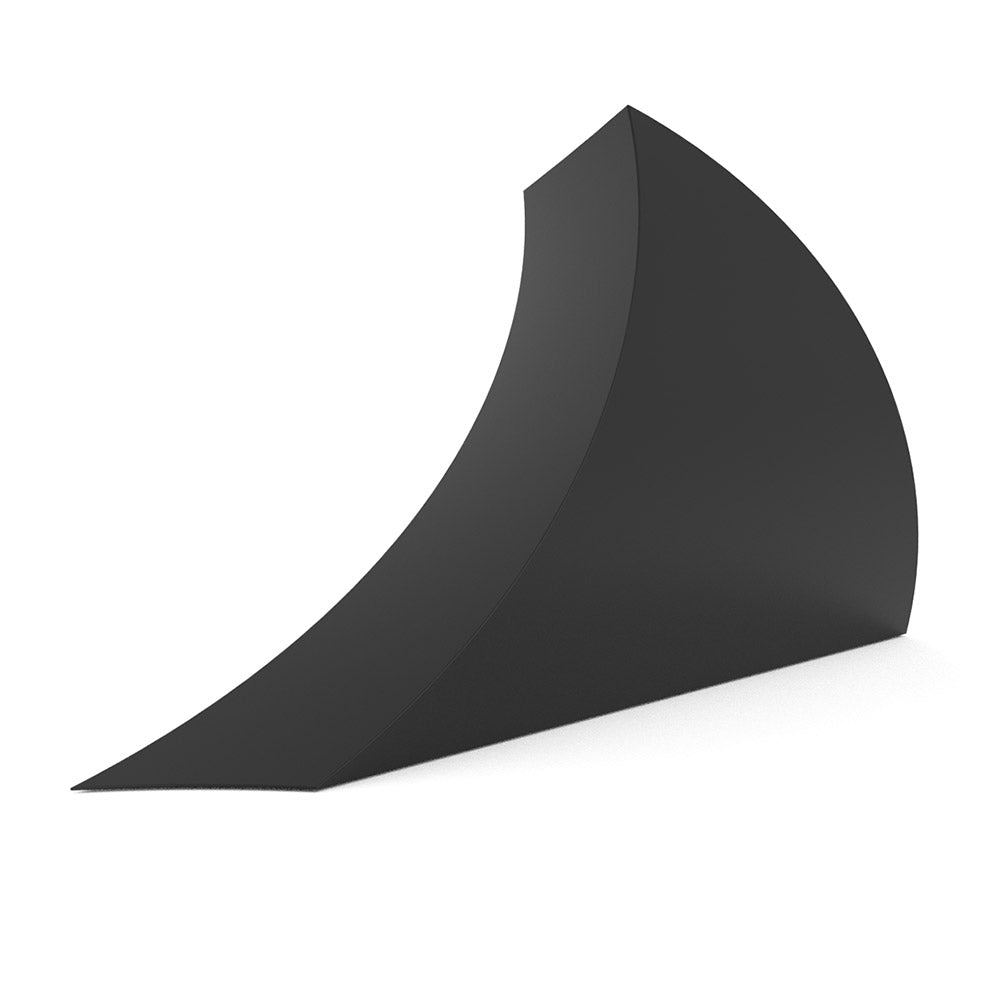 Wave Adult Cremation Urn for Ashes in Matte Black Stainless Steel